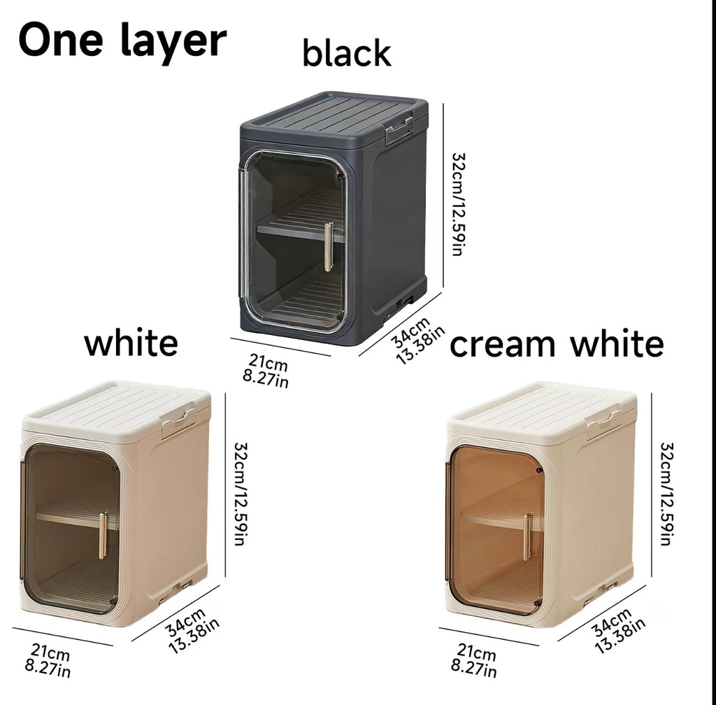 Vertical store cabinets (up to four layers) DURABLE.