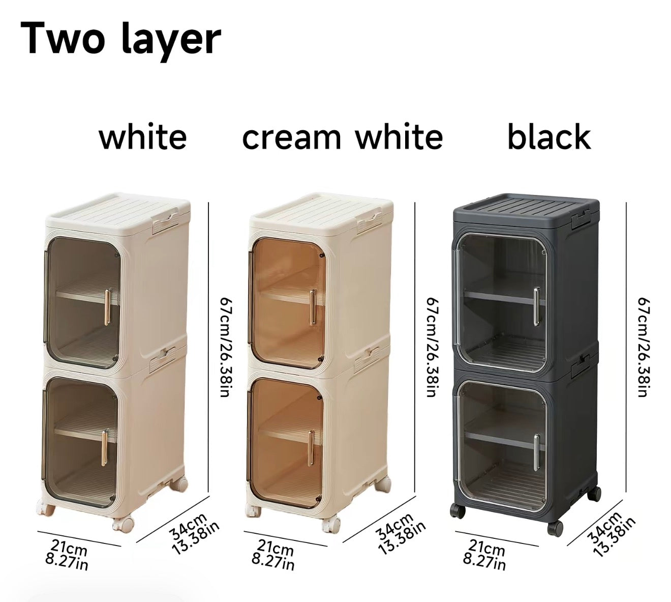 Vertical store cabinets (up to four layers) DURABLE.