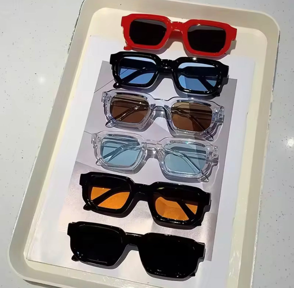New Men Vintage Rectangle Frame Sunglasses Luxury Design sunglasses UV400