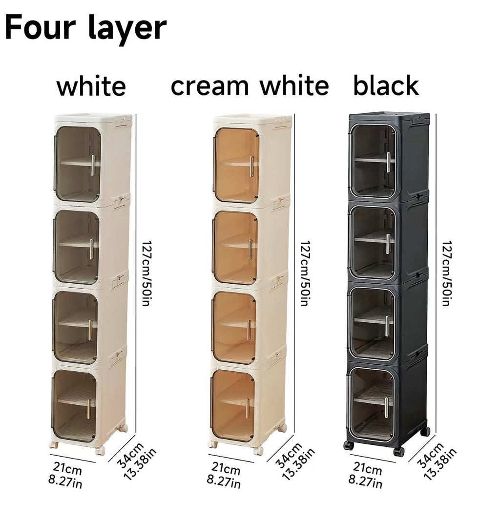 Vertical store cabinets (up to four layers) DURABLE.